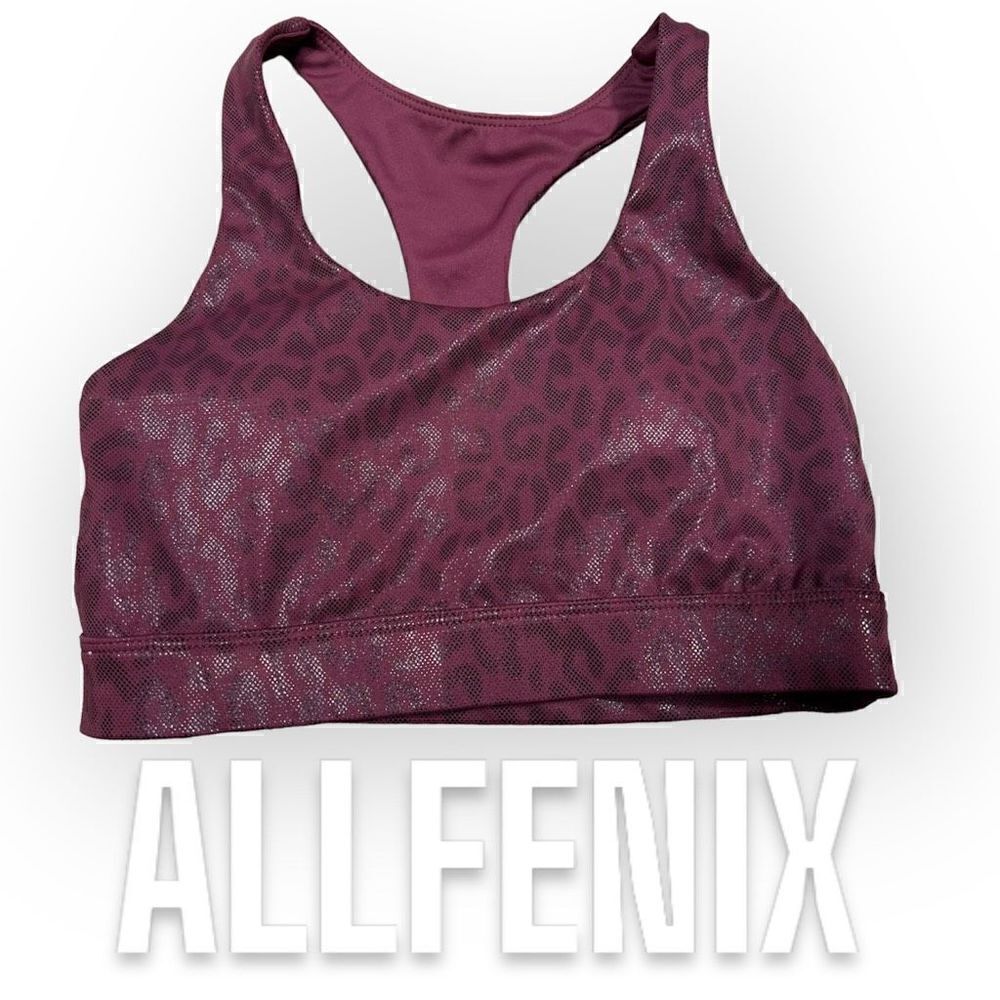 Allfenix x VICI, Liquid Leopard Sports Bra in Maroon AF-SF21-03 S Women’s XS